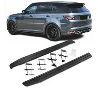 Side Steps Running Boards, For Range Rover Sport L494 & Vogue L405 2013-2021, 2 Piece Kit, Left and Right, Aluminium, Black and Silver, Rectangular, Fixed, With Fitting Kit/Step Board Accessories