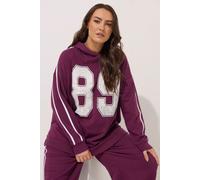 Side Stripe Hoodie Yours Burgundy 20