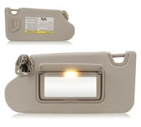 Side Sun Visor For Nissan For Altima 2013-2018 With Light Left Driver Right Passenger Side Front Sunshade Panel Car Sun Visor Sun Visor Cover Assy(Beige Left Side)