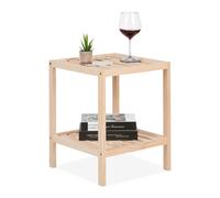 Side table 2 Shelves 3.4 kg Bedside Table Occasional Table Storage Table