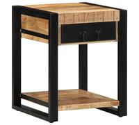 Side Table 40x40x50 cm Solid Rough Wood Mango Berkfield Home Brown One Size