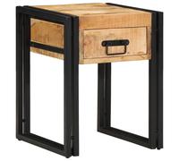 Side Table 40x40x50 cm Solid Rough Wood Mango Berkfield Home Brown One Size