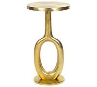 Beliani Side Table APITI Metal Gold, Gold