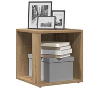 Side Table Artisan Oak 33x33x34.5cm Engineered Wood Square Corner Shelf Stylish