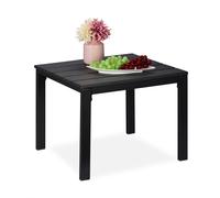 Relaxdays Side Table for Balcony, Weatherproof, Also for Terrace and Garden, HWD: 39 x 52 x 48 cm, Outdoors, Black