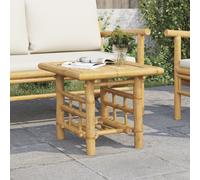 Side Table Bamboo Natural 45x45x45 cm Slatted Shelf Indoor Outdoor Durable 75kg