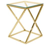 Side Table BEVERLY Glass Gold