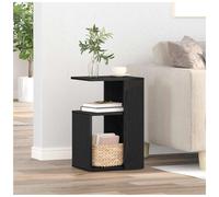 Side table Black Oak 36x30x56cm Engineered Wood Modern Compact Indoor Sturdy Top