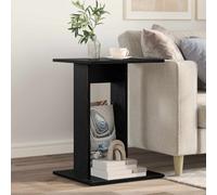 Side Table Black Oak 45x40x62.5cm Engineered Wood Modern Compact Living Room UK