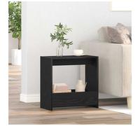 Side table Black Oak 50x26x50cm Engineered Wood Modern Compact Nightstand Small