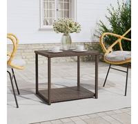 Side Table Brown 55x45x49 cm Poly Rattan