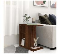 Side Table Brown Oak 50x30x50cm Engineered Wood Compact Minimalist Accent Now