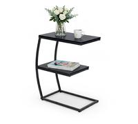 Side table Care table Small sofa table C-shaped 2 shelves