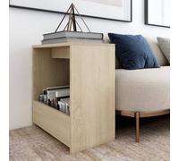 vidaXL Side Table Sonoma Oak Chipboard Magazine Rack Coffee End Storage Table