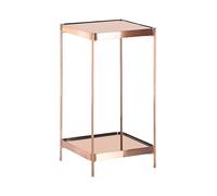 Beliani Side Table Alsea Tempered Glass Copper