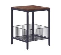 Side Table Dark Wood with Black KENNER