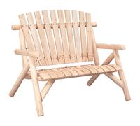 Garden Bench 2-Seater Solid Spruce Dark Brown 119x85x98 cm OutdoorAdirondack