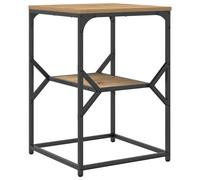 Side Table Engineered Wood and Steel Modern Nightstand Bedside Decor vidaXL