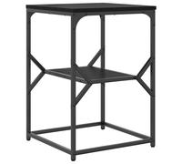 vidaXL Side Table Black Oak 41 x 40 x 60 cm Engineered Wood and Steel, Black