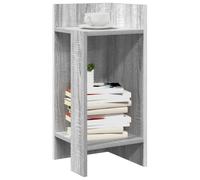 Side Table Grey Sonoma 25.5x27x60 cm Engineered Wood 2-Tier Corner Shelf Small