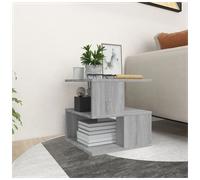 Side Table Grey Sonoma 30x30x55cm Engineered Wood Minimalist Compact Shelf Style