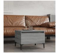 Side table Grey Sonoma 50x46x35 cm Engineered Wood Metal Feet Drawer Space Saver