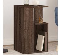 Side Table Brown Oak 35x35x60 cm Engineered Wood