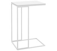 Side Table C-Shaped Black Engineered Wood & Iron 40x30x59 cm Modern Compact Side