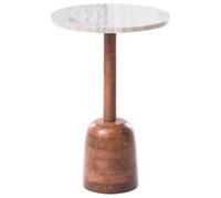 Beliani Side Table HARTWELL Mango Wood Brown, Brown
