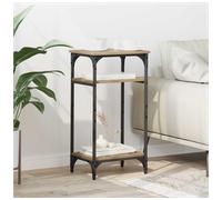 Side Table Industrial Artisan Oak 40x30x75 cm Engineered Wood Steel Frame Shelf