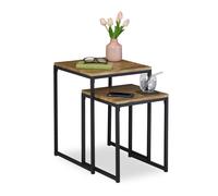Side table Industrial Coffee Tables Lightweight Nesting Side Tables Square