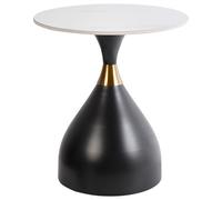 Beliani Side Table Ituna Ceramic Black/ White