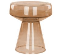 Side Table LAGUNA Glass Golden Brown