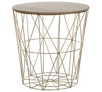 Side Table LANARK Gold with Storage