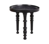 Side Table LEETON Mango Wood Black