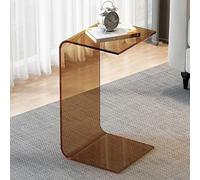Side Table Living Room, Modern End Table, Small End Table Sofa Side Table C-Shaped Acrylic Coffee Tables Narrow Accent Table, For Living Room Bedroom Office(Size:30x30x65cm,Color:b 'G'> g)
