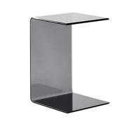 Beliani Side Table Lourdes Tempered Glass Black