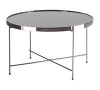 Side Table LUCEA Tempered Glass Silver