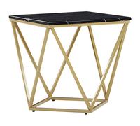 Beliani Side Table MALIBU Black/ Gold, Black
