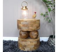 Side Table - Mango Wood - Small - Round - 40cm