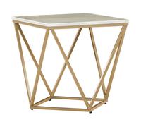 Beliani Side Table MALIBU Beige