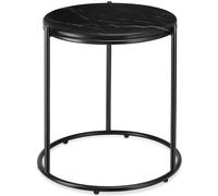 Side Table Marble Effect Metal Furniture Coffee Home Dining Living Room Low