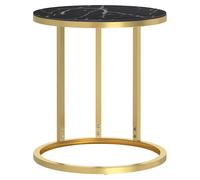 Side Table Marble Home Indoor Furniture Tempered Glass Multi Colours vidaXL