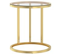 Side Table Marble Home Indoor Furniture Tempered Glass Multi Colours vidaXL