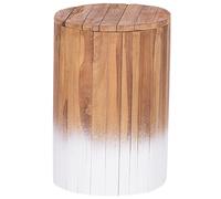 Side Table MOVAS Teak Wood Brown/ White
