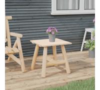 Side Table Natural Solid Spruce Wood 49x49x50 cm Square Small Unfinished