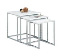 Side table Nesting Tables Set Sturdy Space-Saving Wooden Coffee Tables Compact