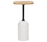 Beliani Side Table OASIS Metal White, White