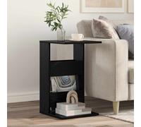 Side Table Rectangular Black Oak 40x35x60.5 cm Engineered Wood Compact Stylish