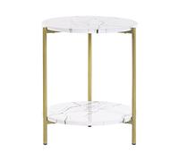 Side Table REVA Marble Effect White